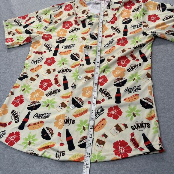 San Francisco Giants Hawaiian Foodie Shirt Size Medium 2023 SGA Aloha Coca Cola - Picture 5 of 7